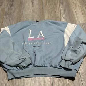 H&M Blue and White LA Dreaming Sweatshirt